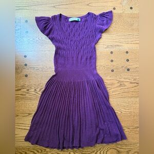 Sparrow Purple Knit Casual Dress